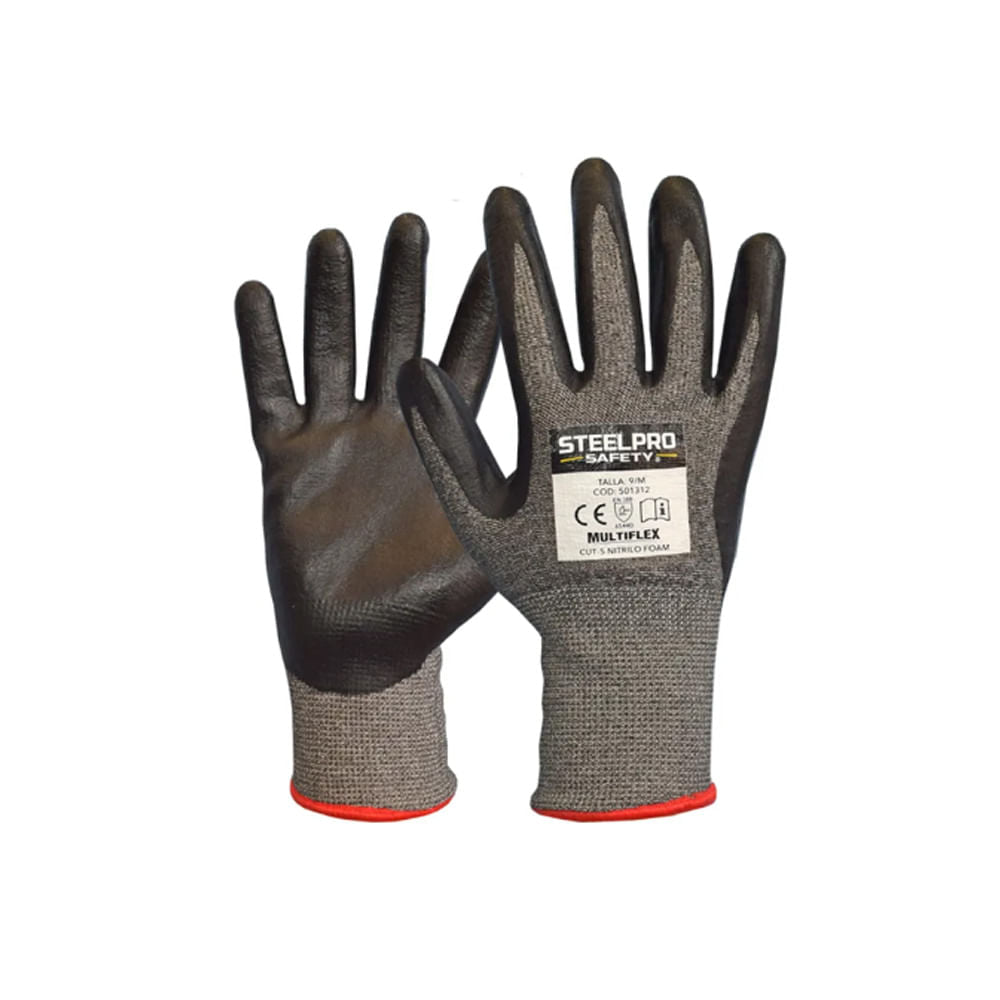 GUANTE MULTIFLEX MCD503 CUT-5 NIVEL D NITRILO FOAM GRIS/GRIS
