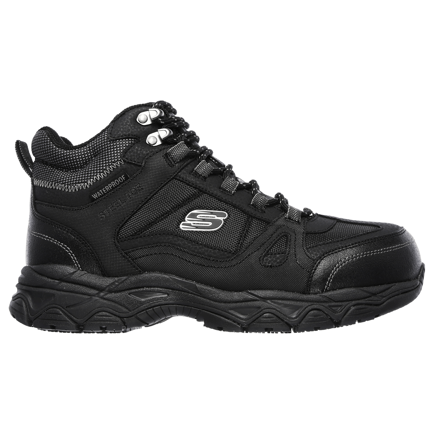 BOTA DE SEGURIDAD LEDOM ST WP 77147-BLK HOMBRE SKECHERS