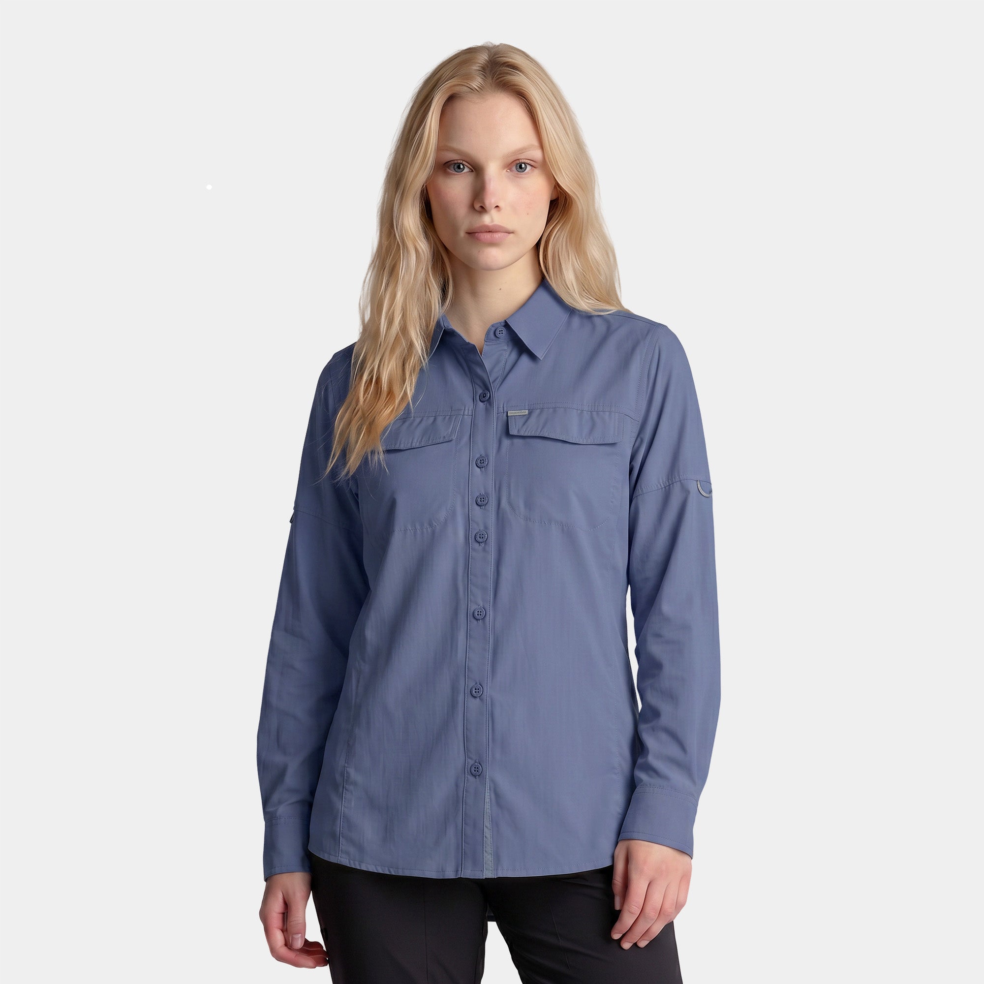 CAMISA ANTAKARI SPANDEX MUJER BLUE