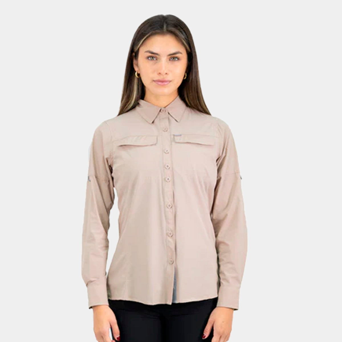 CAMISA ANTAKARI SPANDEX MUJER BEIGE