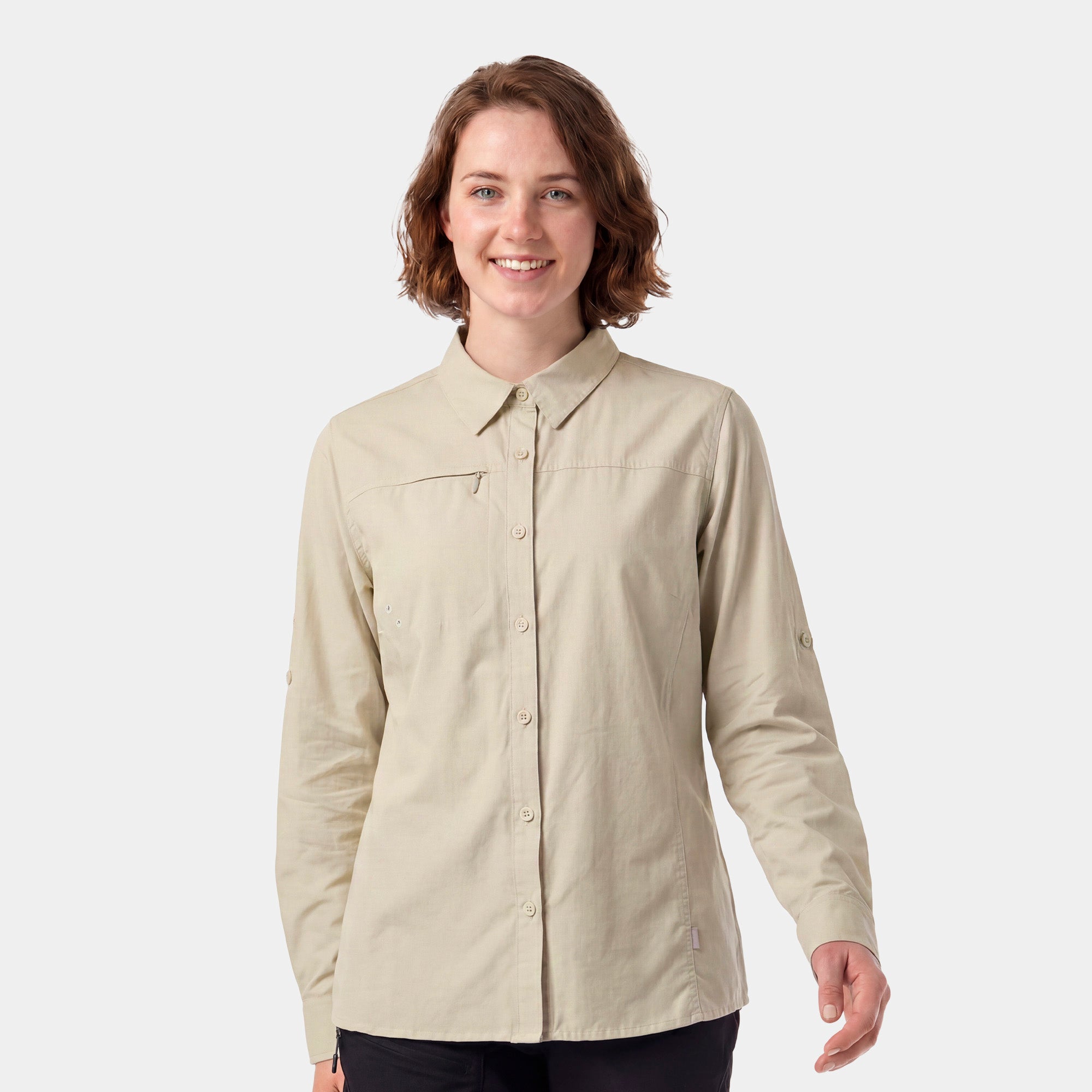 CAMISA DUCK DRY MUJER BEIGE