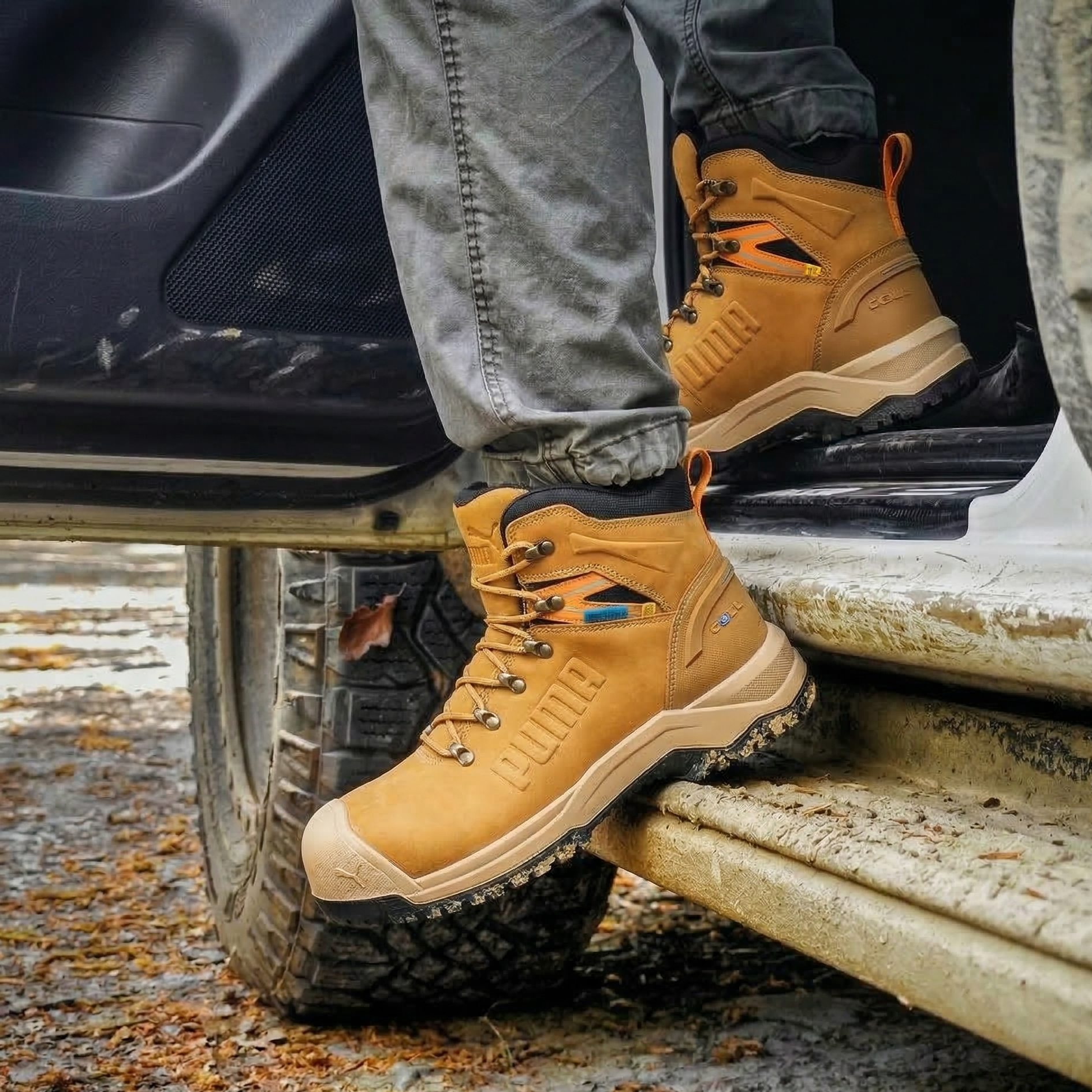 BOTA DE SEGURIDAD IRON WHEAT MOSTAZA