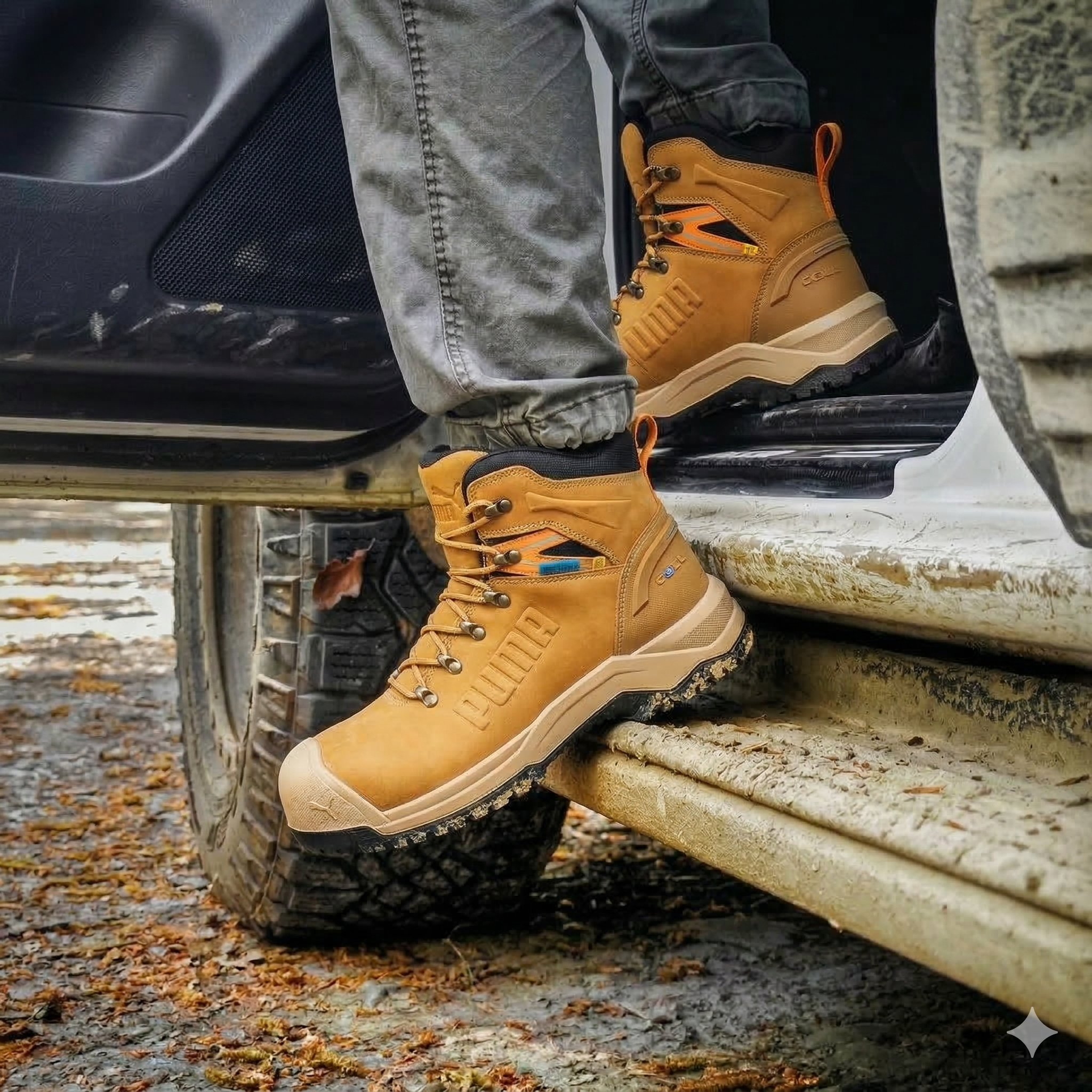 BOTA DE SEGURIDAD IRON WHEAT MOSTAZA