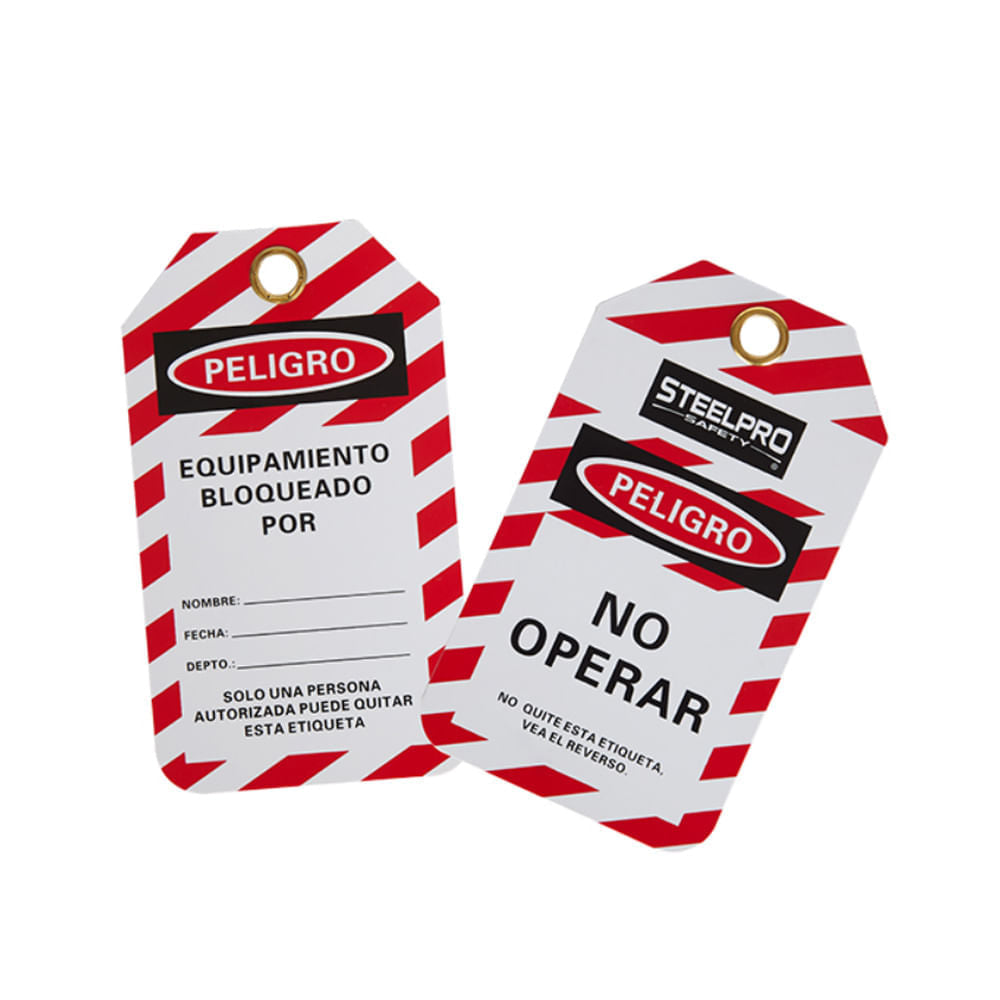 BLOQUEO TARJETA DE NO OPERAR LOCK OUT (BOLSITA X 10)