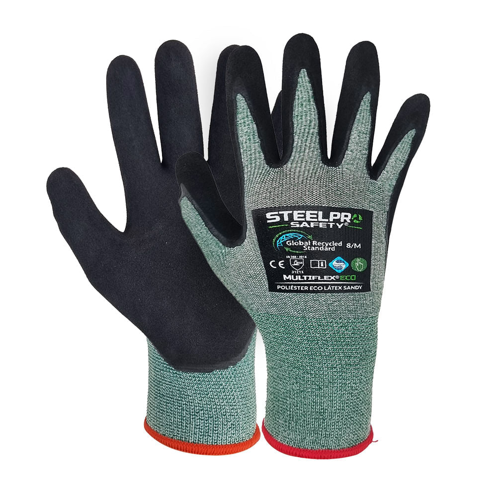 GUANTE MULTIFLEX POLIESTER ECO LATEX SANDY